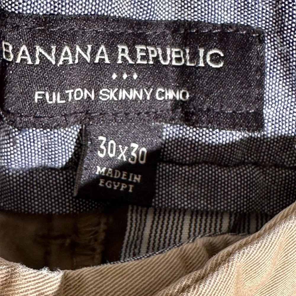 Banana Republic Fulton Skinny Chino Pants Men’s 30x30 Khaki